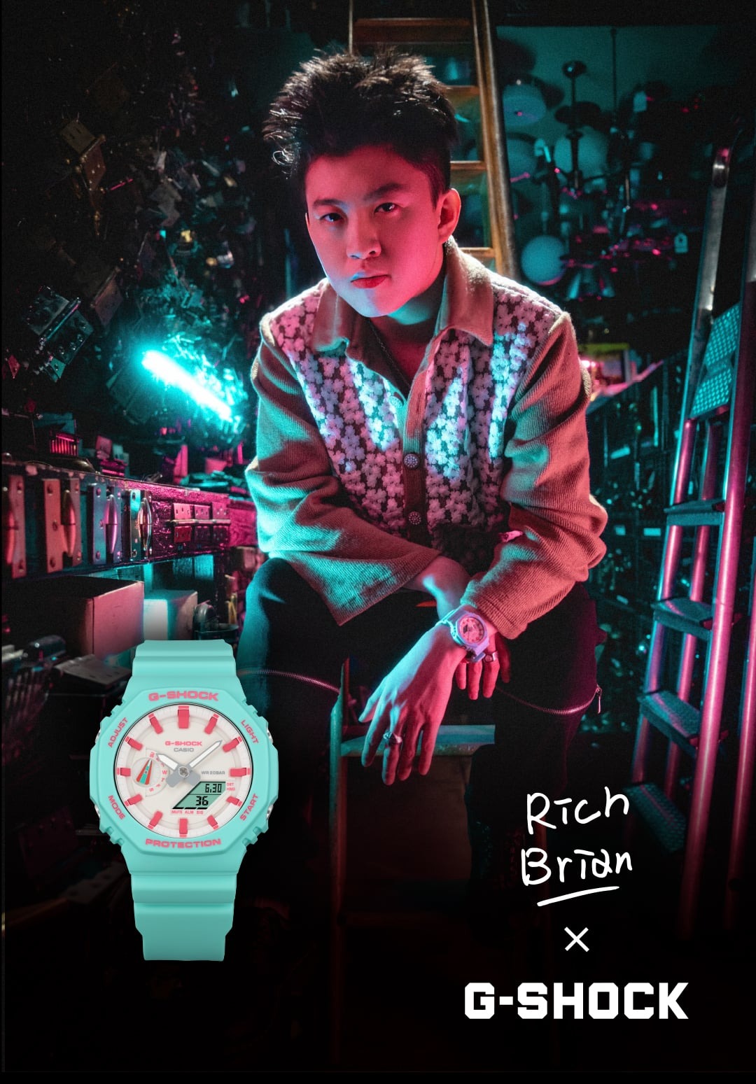 ساعت مچی اسپرت جی شاک کاسیو مدل G-SHOCK GA-2100RB-3ADR