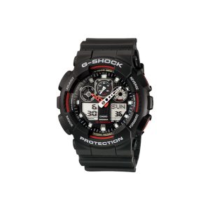 ساعت مچی برند کاسیو جی شاک مدل GA-100 - مشکی قرمز 2