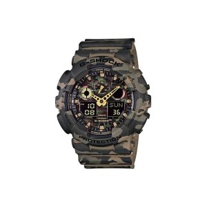 ساعت مچی برند کاسیو جی شاک مدل GA-100 - قهوه‌ای استتاری