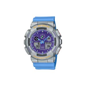 ساعت مچی برند کاسیو جی شاک مدل GA-100 - نقره‌ای آبی