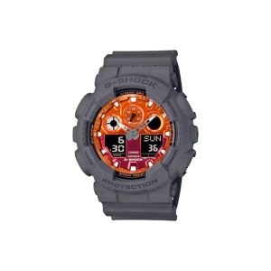 ساعت مچی برند کاسیو جی شاک مدل GA-100 - خاکستری نارنجی