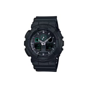 ساعت مچی برند کاسیو جی شاک مدل GA-100 - مشکی سبز تیره