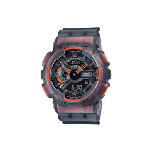 ساعت مچی برند کاسیو جی شاک مدل GA-110 - دودی شفاف نارنجی