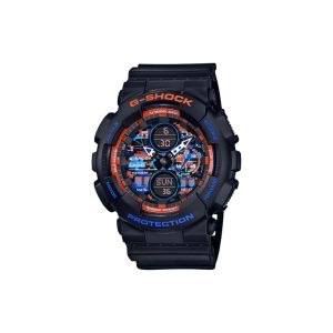 ساعت مچی برند کاسیو جی شاک مدل GA-140 - مشکی نارنجی طرح‌دار