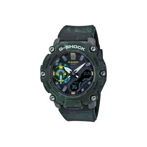 ساعت مچی برند کاسیو جی شاک مدل GA-2200 - سبز جنگلی مرمری