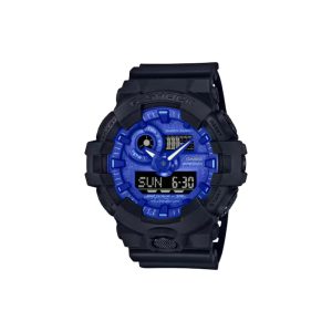 ساعت مچی برند کاسیو جی شاک مدل GA-700 - مشکی آبی طرح‌دار