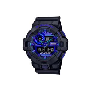 ساعت مچی برند کاسیو جی شاک مدل GA-700 - مشکی آبی بنفش