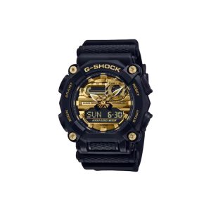 ساعت مچی برند کاسیو جی شاک مدل GA-900 - مشکی طلایی زرد