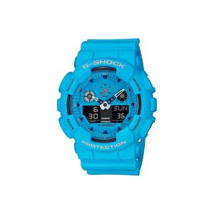 ساعت مچی برند کاسیو جی شاک مدل GA-100 - آبی کاربنی