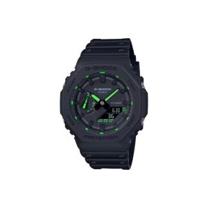 ساعت مچی برند کاسیو جی شاک مدل GA-2100 - مشکی سبز نئونی