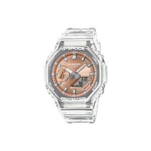ساعت مچی برند کاسیو جی شاک مدل GA-2100 - شفاف صورتی بژ