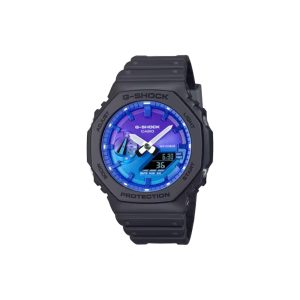 ساعت مچی برند کاسیو جی شاک مدل GA-2100 - مشکی آبی گرادیانی