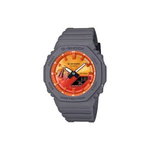 ساعت مچی برند کاسیو جی شاک مدل GA-2100 - خاکستری نارنجی