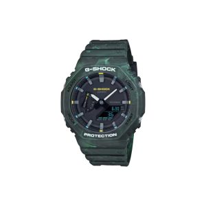 ساعت مچی برند کاسیو جی شاک مدل GA-2100 - سبز زرد طرح‌دار