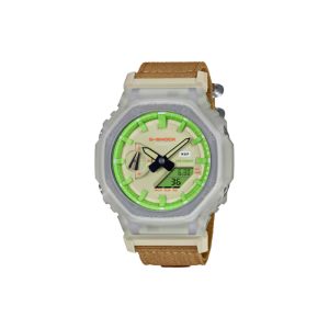 ساعت مچی برند کاسیو جی شاک مدل GA-2100 - بژ چندرنگ