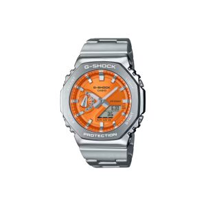 ساعت مچی برند کاسیو جی شاک مدل GM-2110 - نقره‌ای نارنجی
