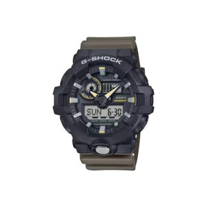 ساعت مچی برند کاسیو جی شاک مدل GA-710 - مشکی سبز زیتونی